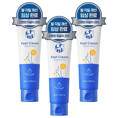 라이프홀릭 발각질 제거 크림, 1개입, 3개, 90ml