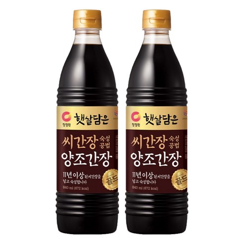 햇살담은 씨간장 숙성 양조간장 골드, 840ml, 2개