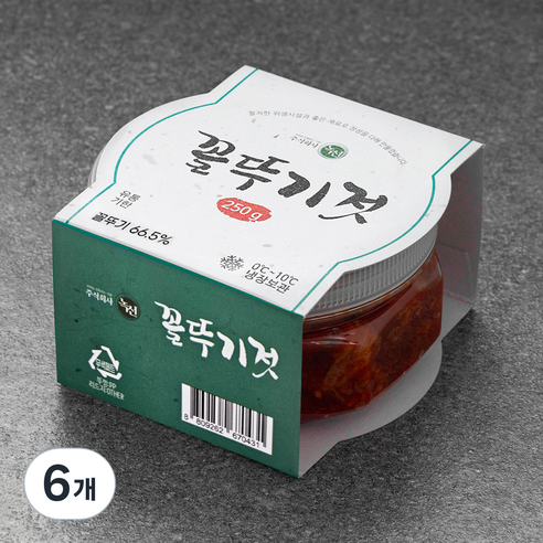 녹선 꼴뚜기젓, 250g, 6개
