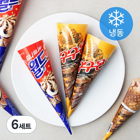 롯데웰푸드 월드콘 + 구구콘 세트 (냉동), 160ml, 1개입, 48개