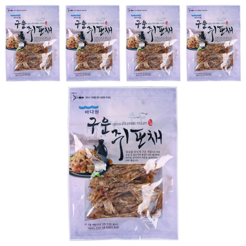바다원 구운 쥐포채, 150g, 5개
