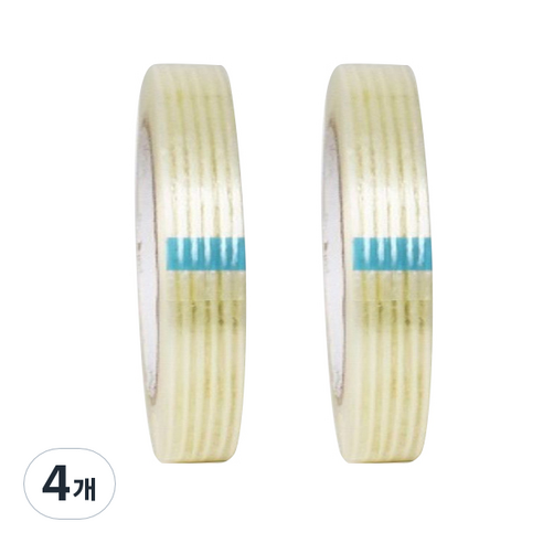 그루터기친구 6투명 유리섬유 스트라이프 테이프 2.5cm x 50m, 4개