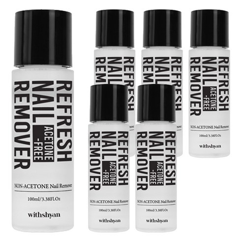 위드샨 논 아세톤 리프레쉬 네일 리무버, 100ml, 6개