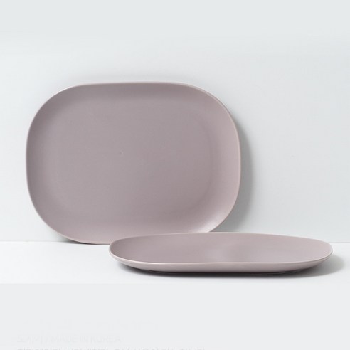 보울보울 레트로라인 오발플레이트 28cm 라벤더바이올렛, 2개입, 단품