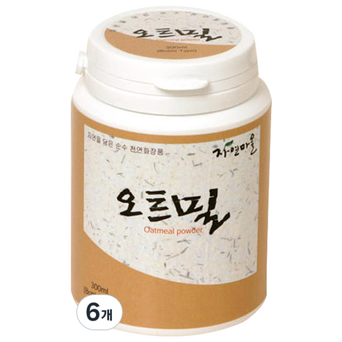 자연마을 오트밀 가루 워시오프 팩, 1개입, 6개