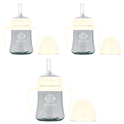 그로미미 PPSU 빨대컵 200ml, 3개, 화이트