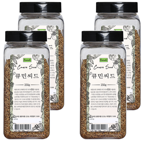 foodi 큐민씨드, 250g, 4개