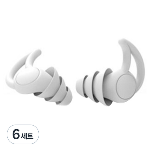 투아룸 3중 차단 이어플러그 화이트, 6개, 1쌍