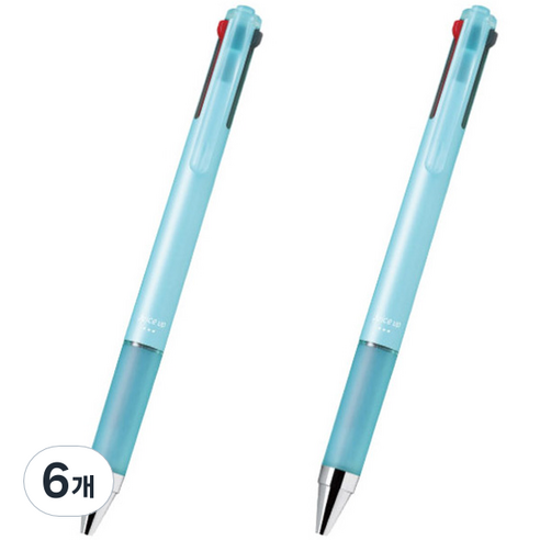 파이롯트 다기능 젤잉크 쥬스업 3색 다색펜 0.4mm, 민트, 6개