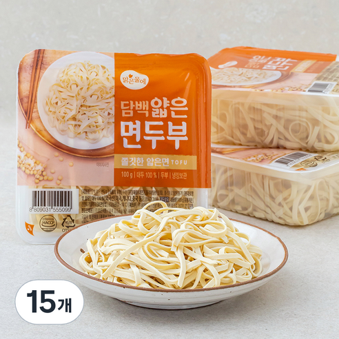 맑은물에 담백 얇은 면두부, 100g, 15개