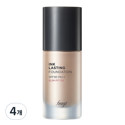 더페이스샵 잉크래스팅 파운데이션 슬림핏 이엑스 30ml, N201 애프리콧베이지, 4개