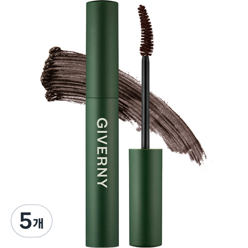 지베르니 밀착 픽싱 마스카라 7g, 02 블랙브라운, 5개