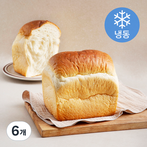 푸디네빵가게 우유탕종식빵 (냉동), 400g, 6개