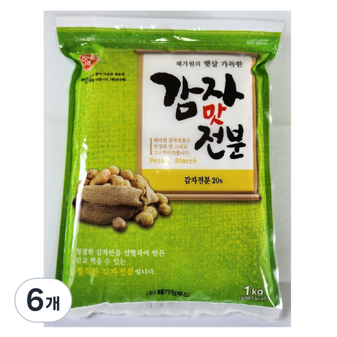 해가원 감자맛전분, 6개, 1kg