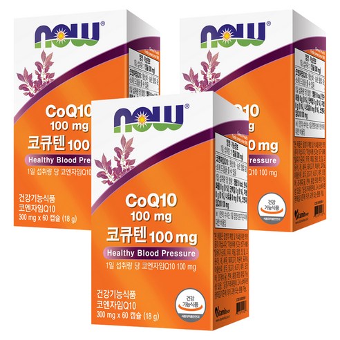 나우푸드 코큐텐 100mg 18g, 60정, 3개