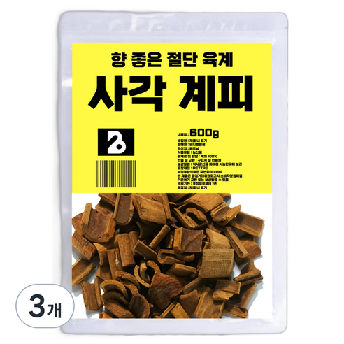 비니플랑센 향 좋은 절단 육계 사각 계피, 600g, 3개