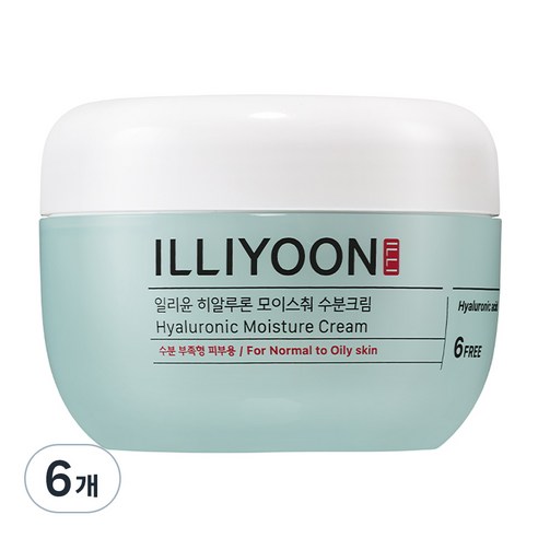 일리윤 히알루론 모이스춰 수분 바디크림 워터리향, 100ml, 6개