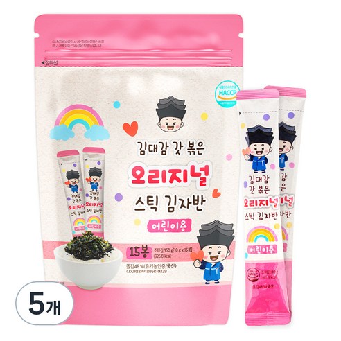 김대감 스틱 김자반 오리지널 어린이용 15p, 150g, 5개