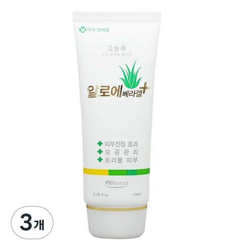 FMkorea 알로에 베라겔 플러스, 100ml, 3개