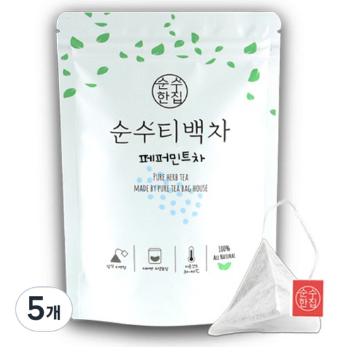 순수한집 페퍼민트차 티백, 1g, 10개입, 5개