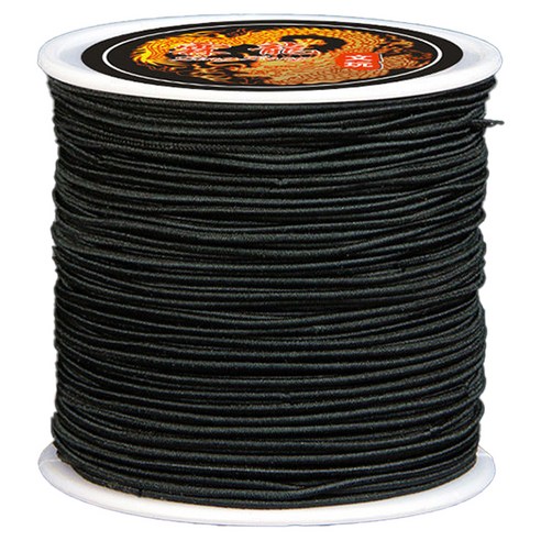 홀리픽 염주줄 팔찌 DIY 만들기 1.2MM x 50M, 블랙, 1개