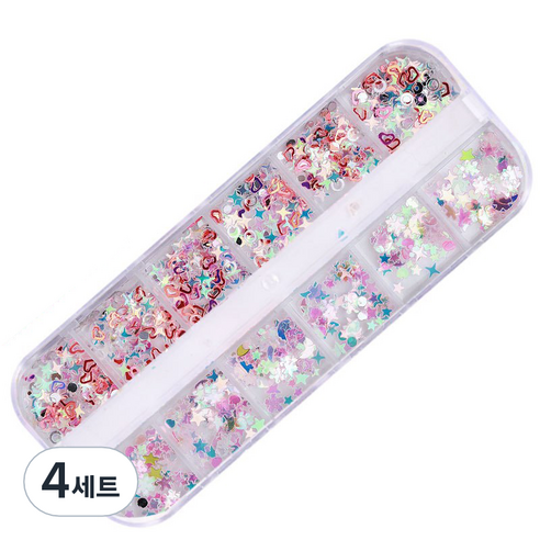 스위스녹스 셀프 네일 아트 파츠 쥬얼리 스팽글 12종 세트, 4세트, 05