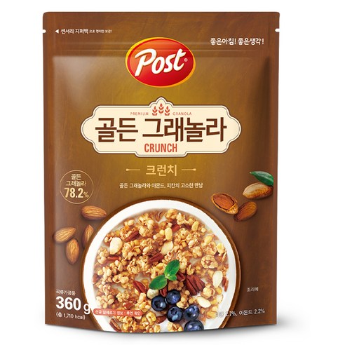 포스트 골든 그래놀라 크런치 시리얼, 360g, 2개