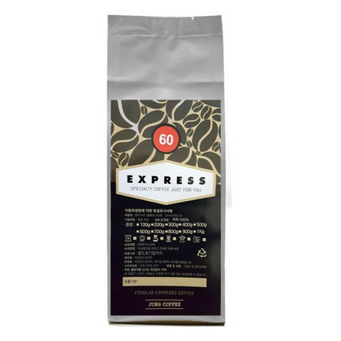 정커피 EXPRESS 60 분쇄커피, 에스프레소(업소용), 200g