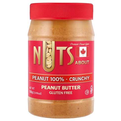넛츠어바웃 100% 땅콩버터 크런치, 1개, 500g