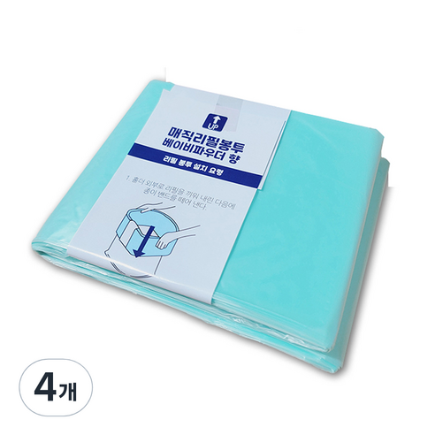 매직 리필봉투 베이비파우더 향 10p, 220ml, 4개