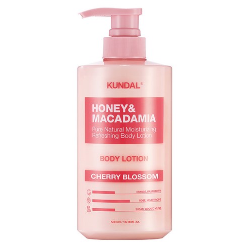 쿤달 허니 앤드 마카다미아 퓨어 바디로션 체리블라썸향, 1개, 500ml