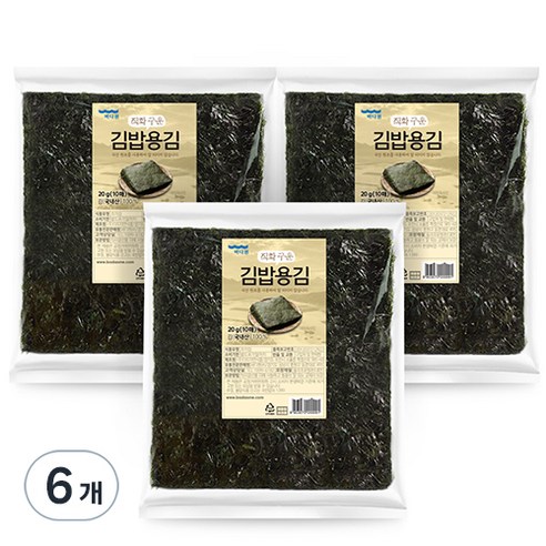 바다원 직화 구운 김밥용김 10p, 20g, 6개