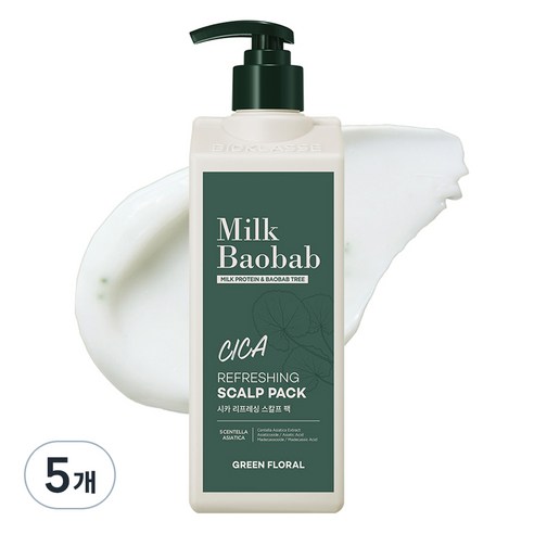 밀크바오밥 시카 리프레싱 스칼프 팩, 500ml, 5개