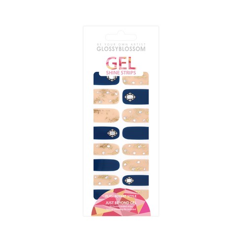 글로시블라썸 젤네일 스티커, 임페리얼블루, 1세트