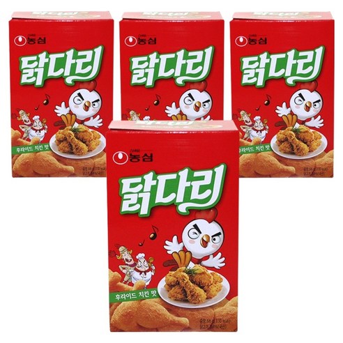 농심닭다리 후라이드 치킨맛, 66g, 4개