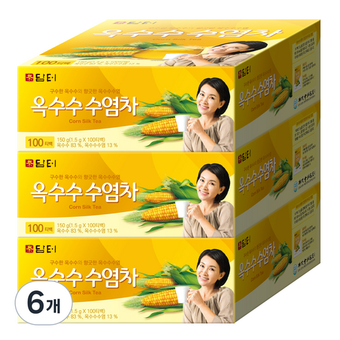 담터 옥수수수염차, 1.5g, 100개입, 6개