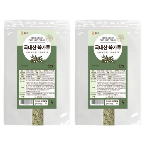 윤고집 쑥가루, 500g, 2개