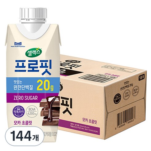 셀렉스 프로핏 완전단백질 드링크믹스 RTD 모카 초콜릿, 250ml, 144개