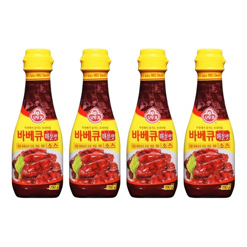오뚜기 바베큐소스 매운맛, 280g, 4개