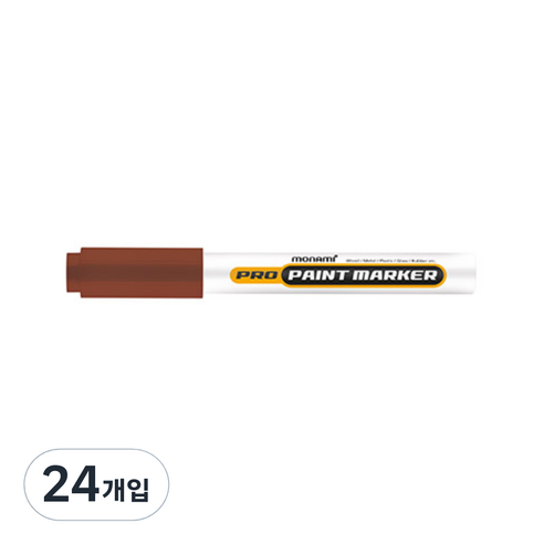 모나미 프로 페인트마카 갈색, 1색, 24개입