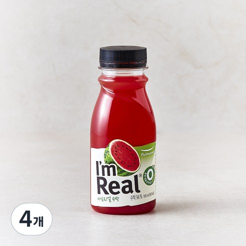 아임리얼 수박 주스, 190ml, 4개