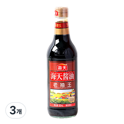 해천 노추왕 간장, 500ml, 3개