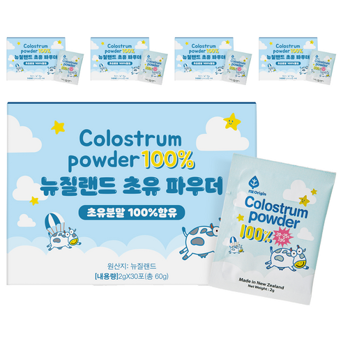 엔젯오리진 뉴질랜드 초유 파우더, 60g, 5개