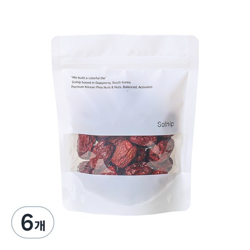 솔닙 경북 청도 2024년산 특초 건대추, 100g, 6개