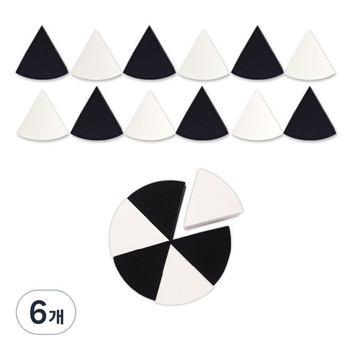 더분 하이드로 스펀지 6P, 검흰, 6개