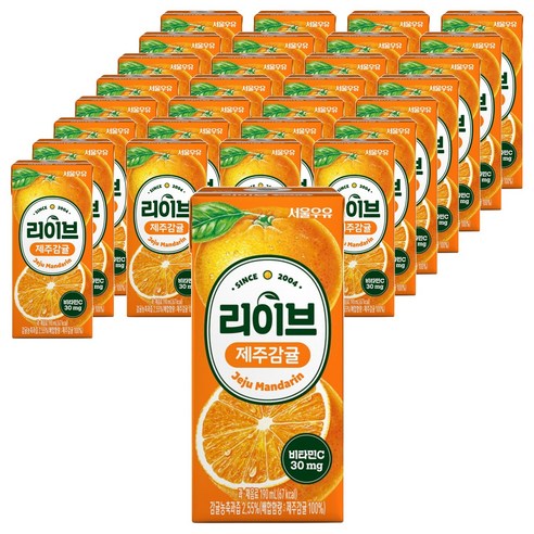 서울우유 리이브 제주감귤 주스, 190ml, 120개