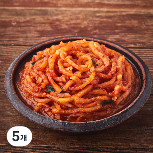 모산김치 갓담은 무생채김치, 1kg, 5개