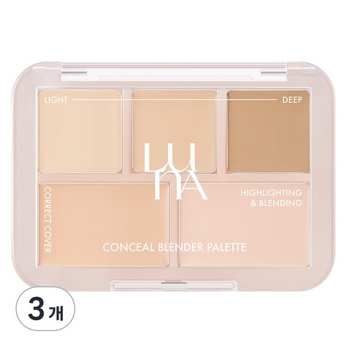 루나 컨실 블렌더 팔레트 6g, 3호 퍼펙트 커버 내추럴, 3개