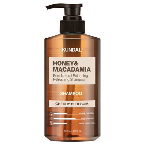 쿤달 허니 앤 마카다미아 네이처 샴푸 체리블라썸향, 500ml, 1개