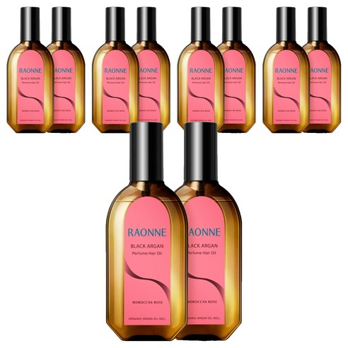라온느 블랙 아르간 퍼퓸 헤어오일 에센스 모로칸 로즈, 100ml, 10개